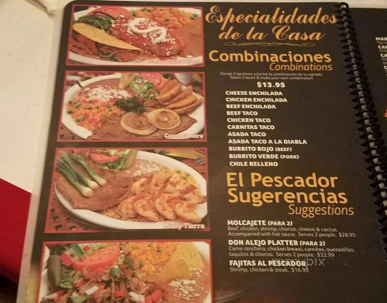 El Pescador - Bell, CA menu_pic