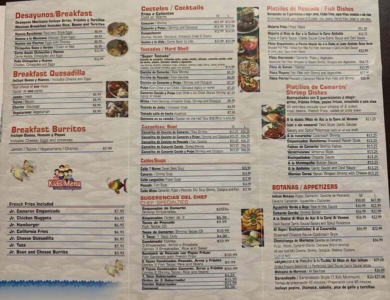 Las Islitas Restaurant - Long Beach, CA menu_pic