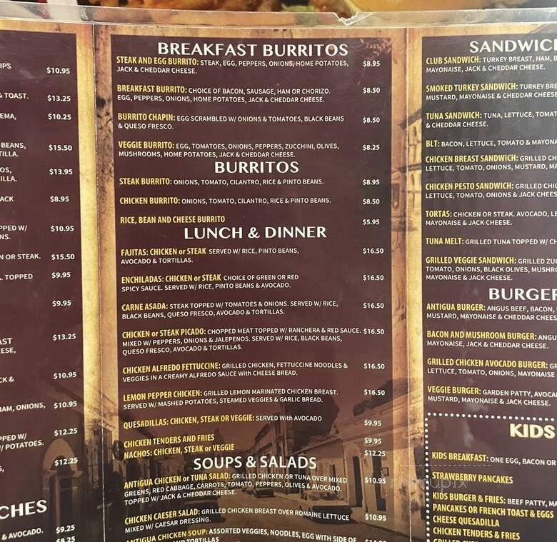 Antigua Bread - Los Angeles, CA menu_pic