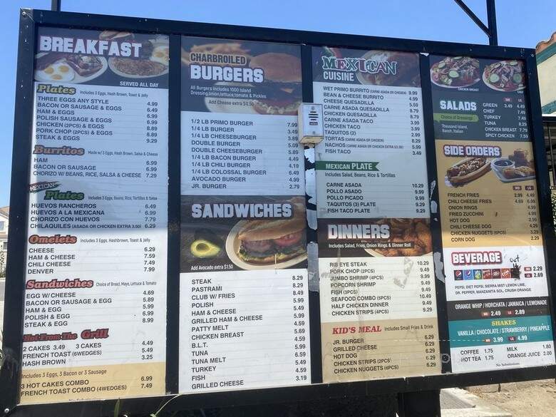 Primo Burgers - Lynwood, CA menu_pic