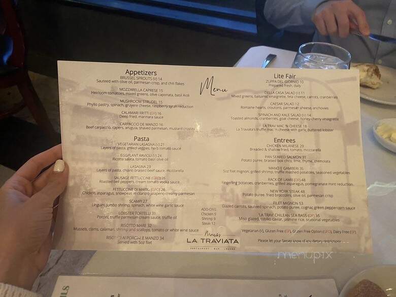 La Traviata - Long Beach, CA menu_pic