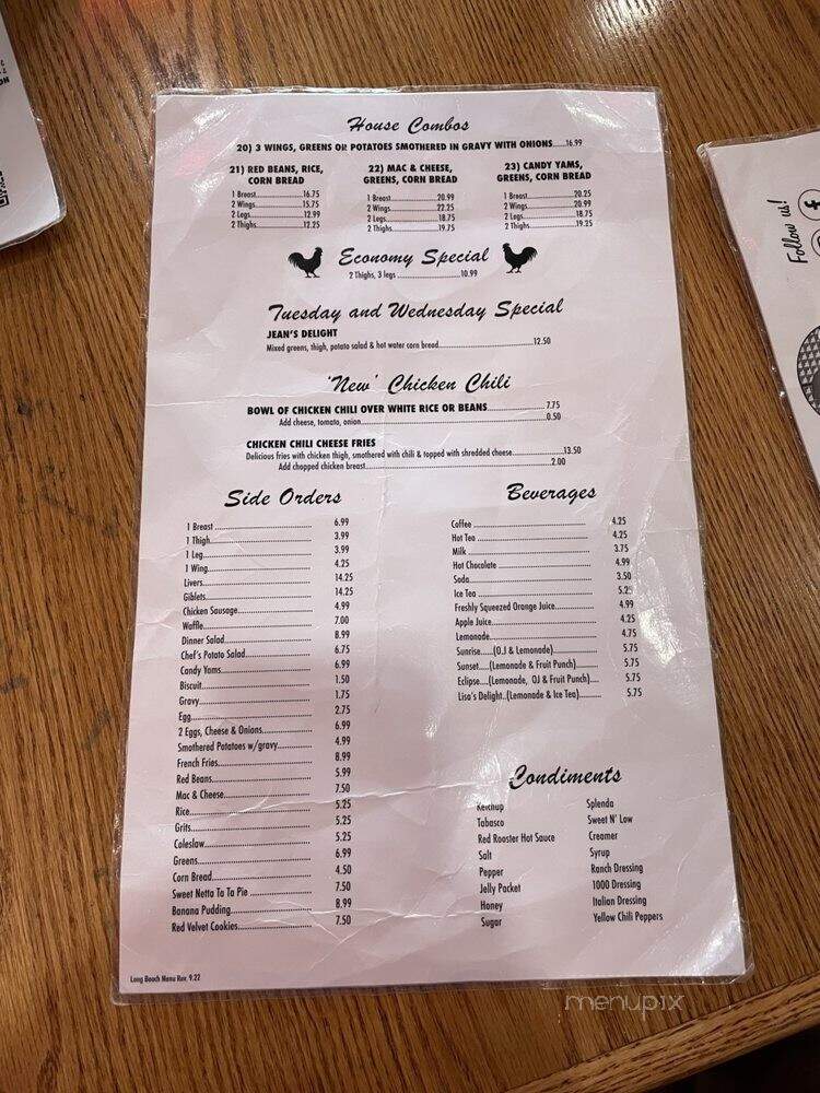 Roscoe's-Chicken Waffles - Long Beach, CA menu_pic