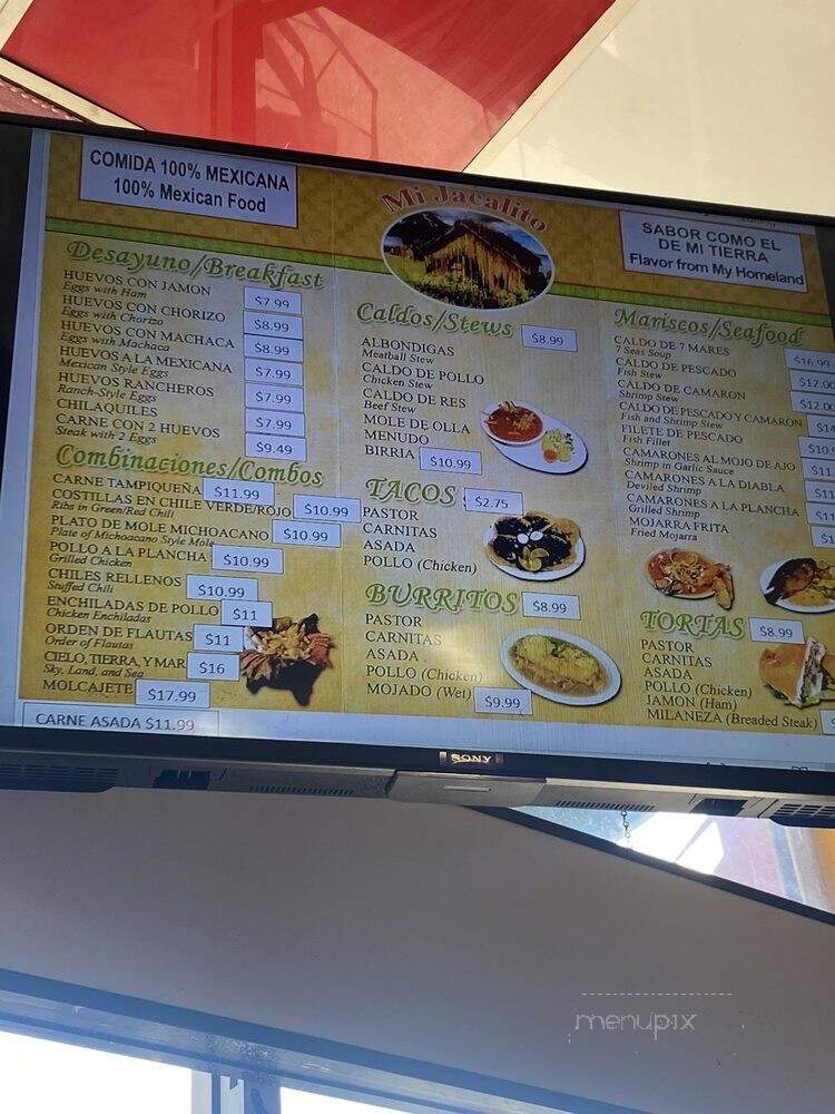 Mi Jacalito - Los Angeles, CA menu_pic