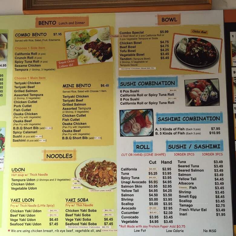 Kiku Roll & Sushi - Long Beach, CA menu_pic