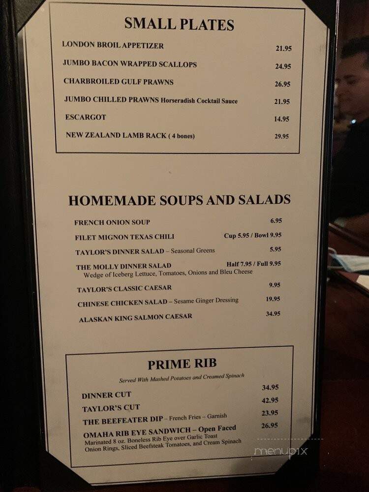 Taylor's Steakhouse - La Canada Flintridge, CA menu_pic