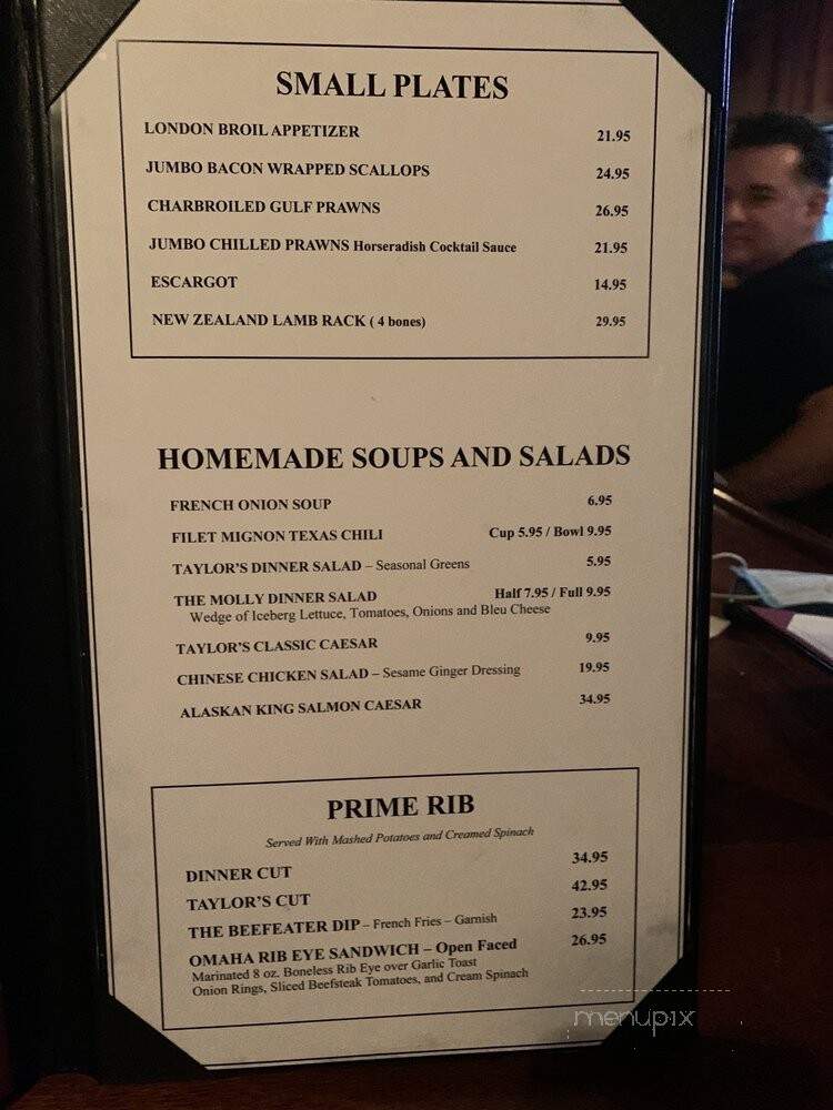 Taylor's Steakhouse - La Canada Flintridge, CA menu_pic