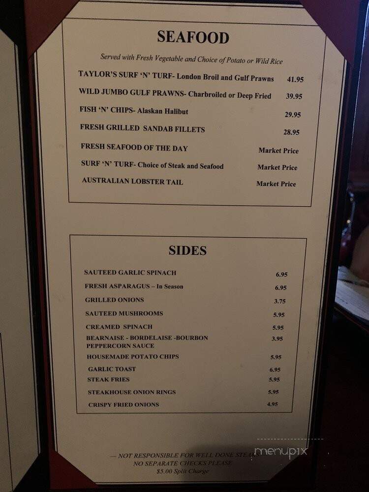 Taylor's Steakhouse - La Canada Flintridge, CA menu_pic
