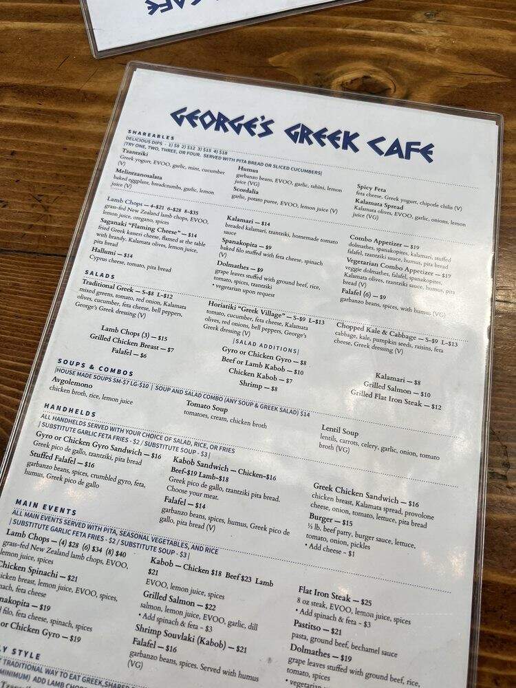 Georges Greek Cafe - Long Beach, CA menu_pic