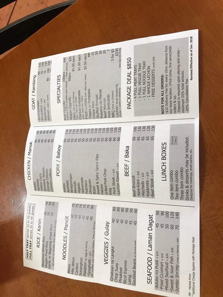 Edna's Restaurant - Long Beach, CA menu_pic