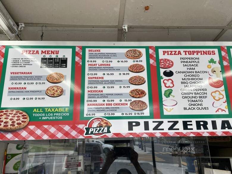 Dos Por Uno Pizzeria - Long Beach, CA menu_pic