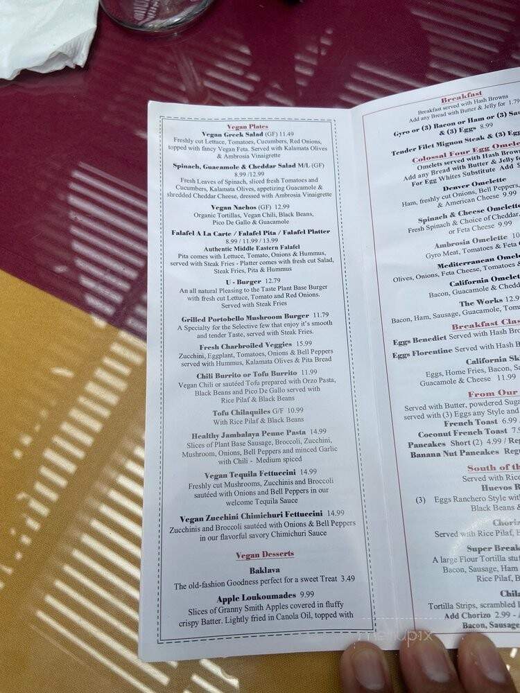 Cafe Ambrosia - Long Beach, CA menu_pic