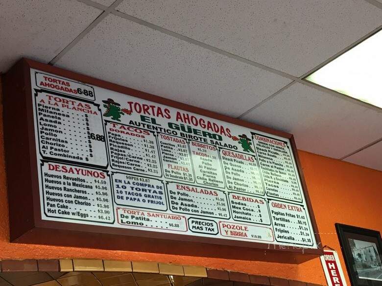 Tortas Ahogadas El Guero - Los Angeles, CA menu_pic