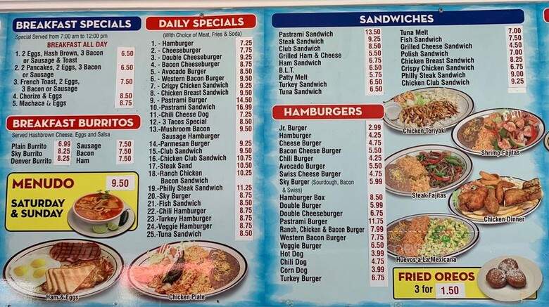 Sky's Burgers - Paramount, CA menu_pic