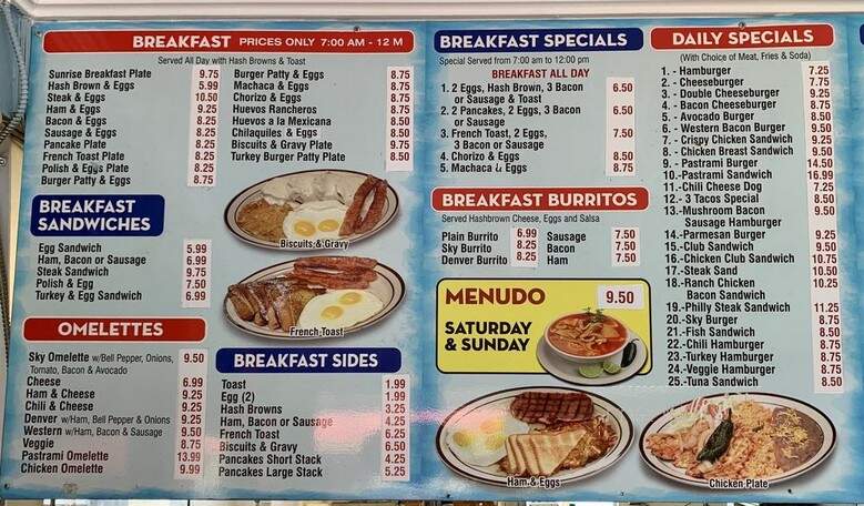 Sky's Burgers - Paramount, CA menu_pic