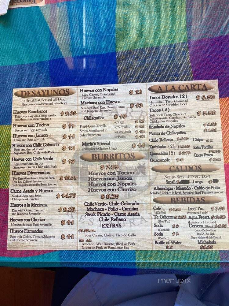La Carreta - Los Angeles, CA menu_pic