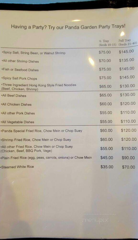 Panda Garden - Long Beach, CA menu_pic