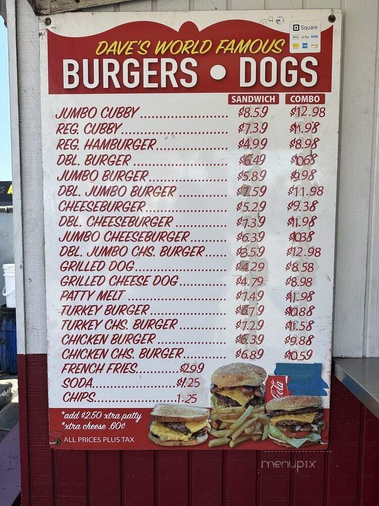 Dave's Burgers - Long Beach, CA menu_pic