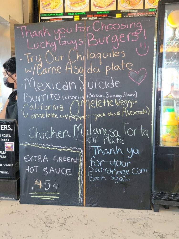 Lucky Guy's Burgers - Commerce, CA menu_pic