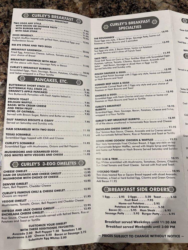 Curley's Cafe - Signal Hill, CA menu_pic