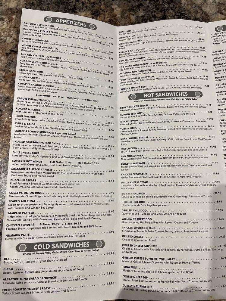 Curley's Cafe - Signal Hill, CA menu_pic