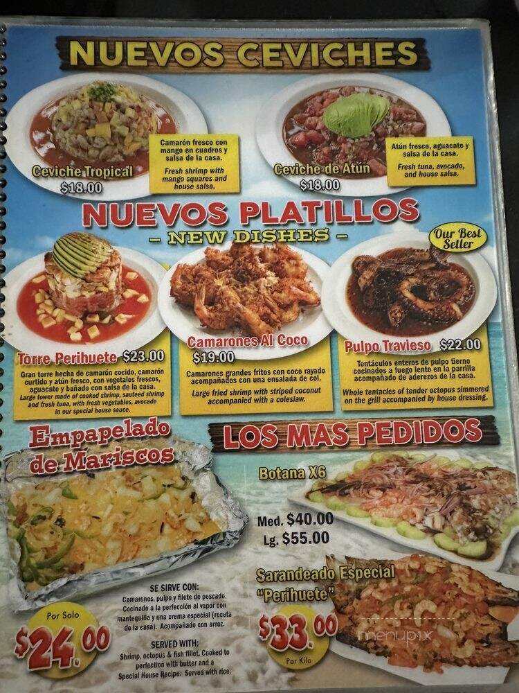 Mariscos El Perihuete - Paramount, CA menu_pic