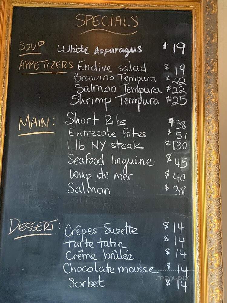 Bistro De La Gare - South Pasadena, CA menu_pic