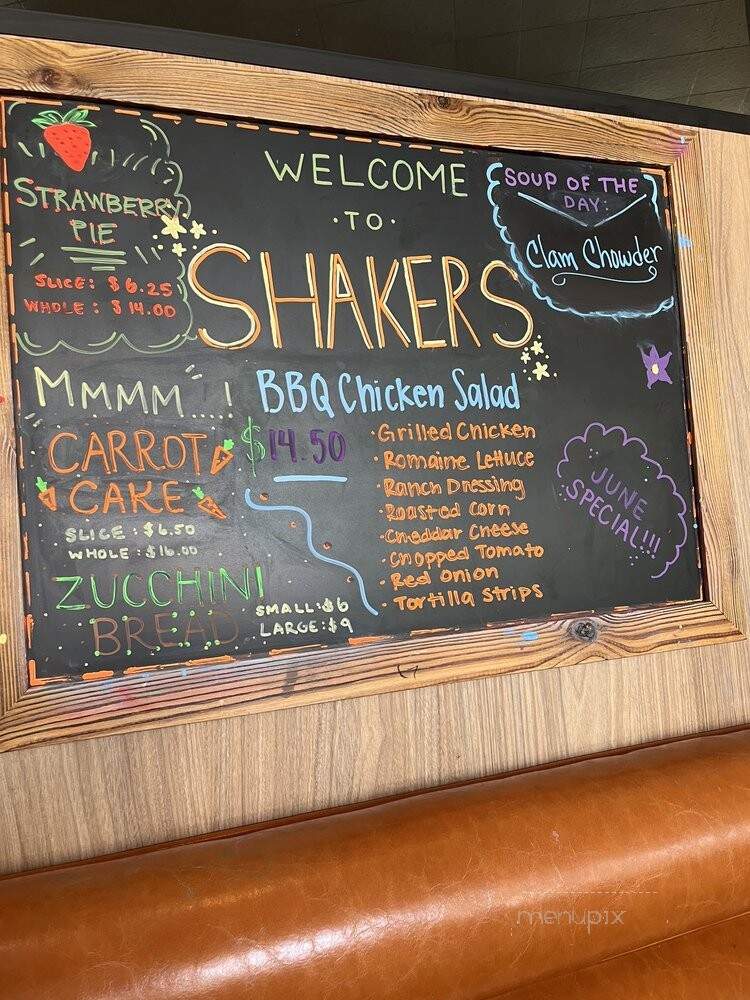 Shaker's Restaurant - South Pasadena, CA menu_pic