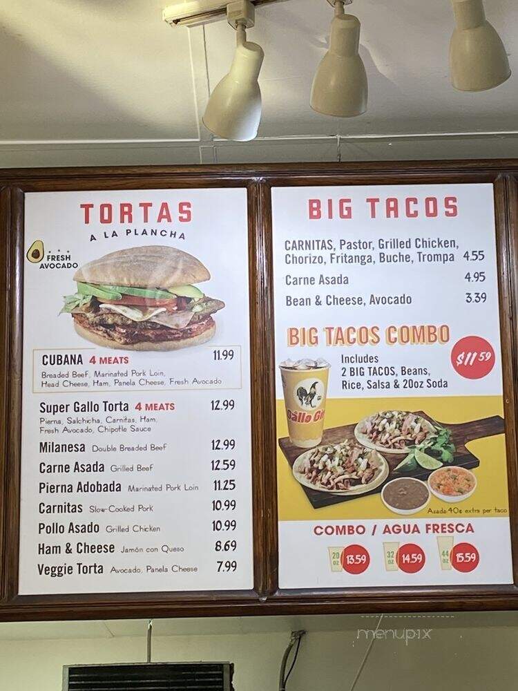 El Gallo Giro - Los Angeles, CA menu_pic