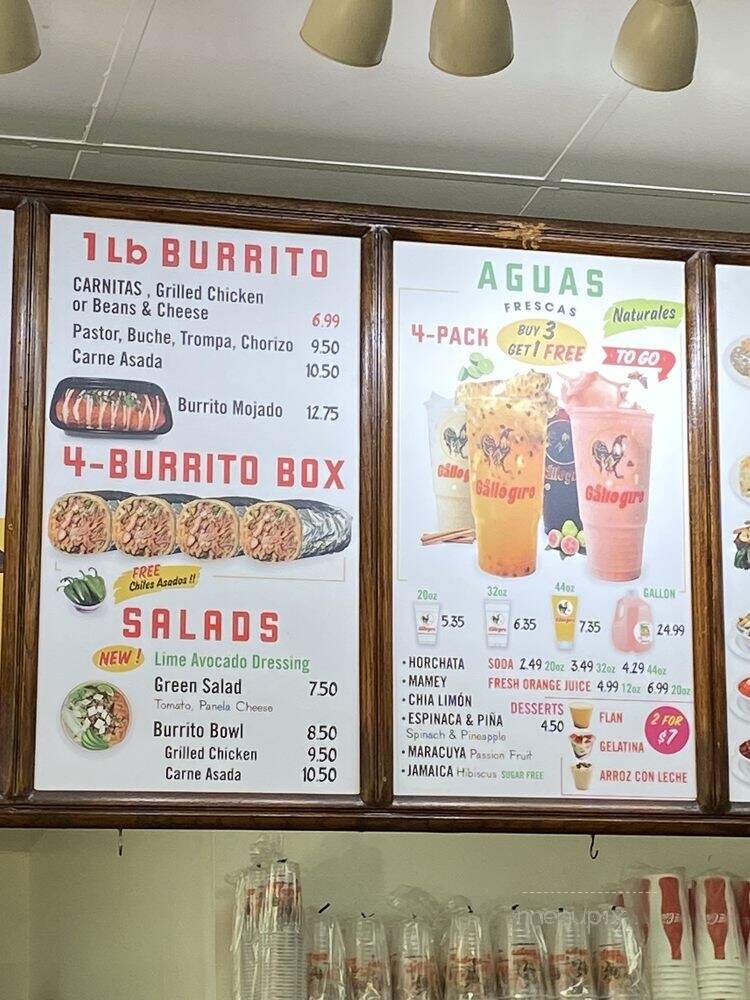 El Gallo Giro - Los Angeles, CA menu_pic