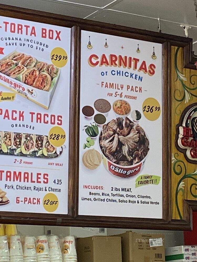 El Gallo Giro - Los Angeles, CA menu_pic