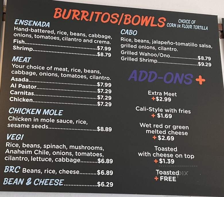 Hole Mole - Long Beach, CA menu_pic