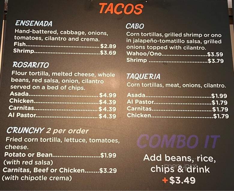 Hole Mole - Long Beach, CA menu_pic