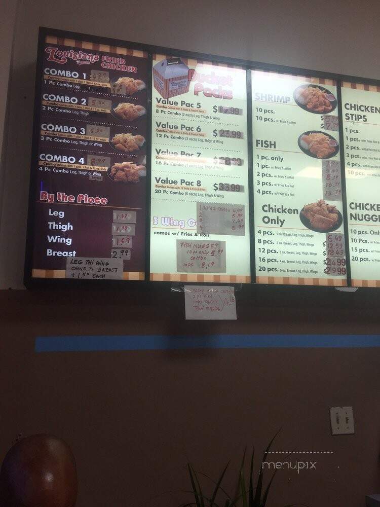 Louisiana Fried Chicken - Downey, CA menu_pic