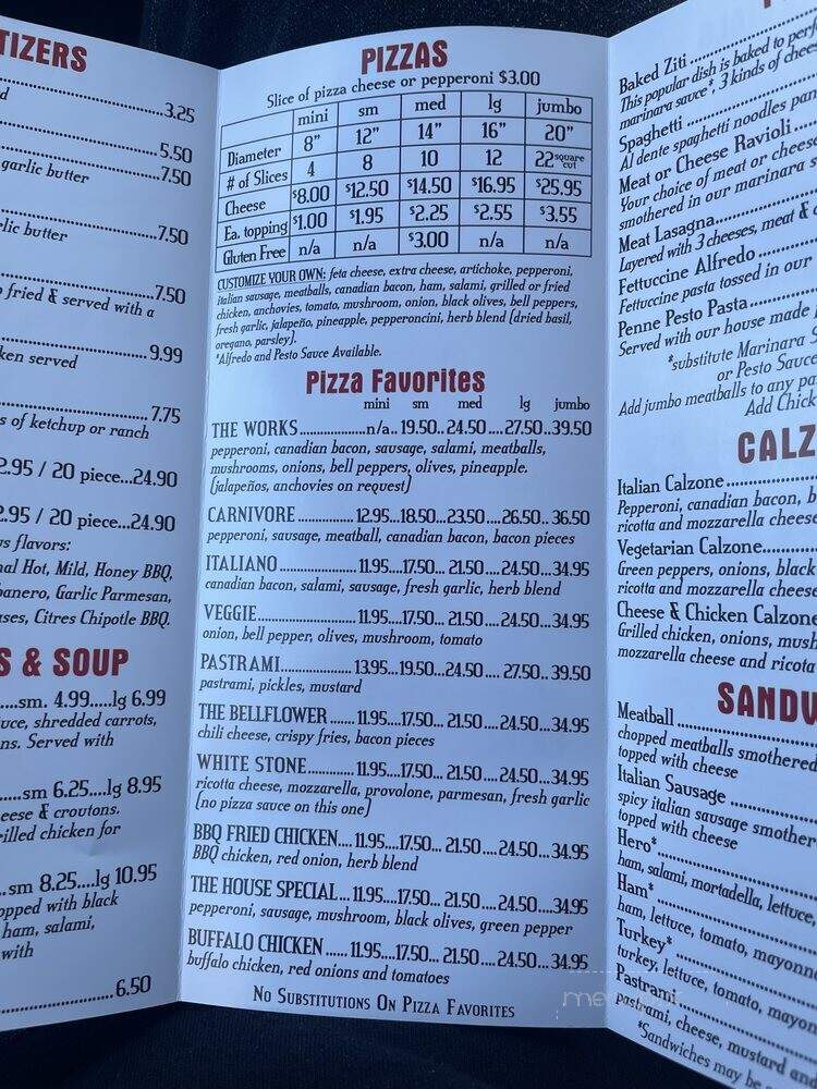 Uncle Reds Pizzeria - Bellflower, CA menu_pic