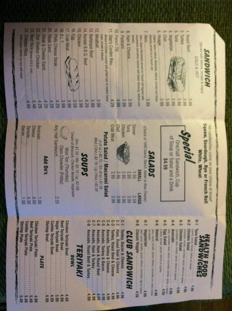 Crock N Kettle Sandwich Shop - Cerritos, CA menu_pic
