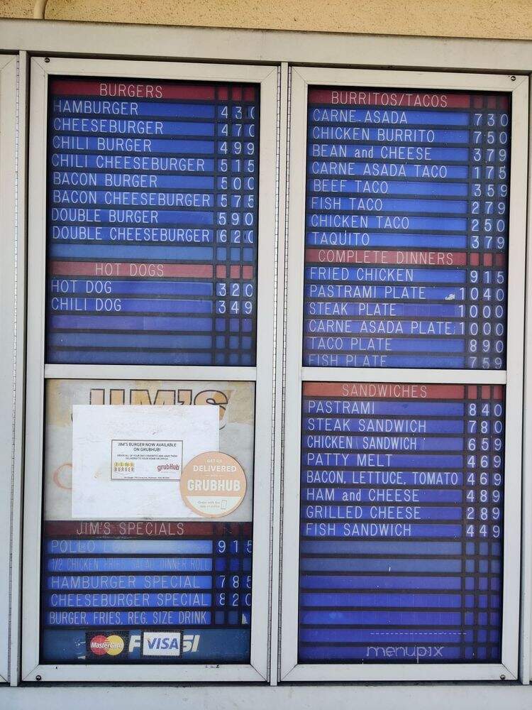 Jim's Burgers - Rosemead, CA menu_pic