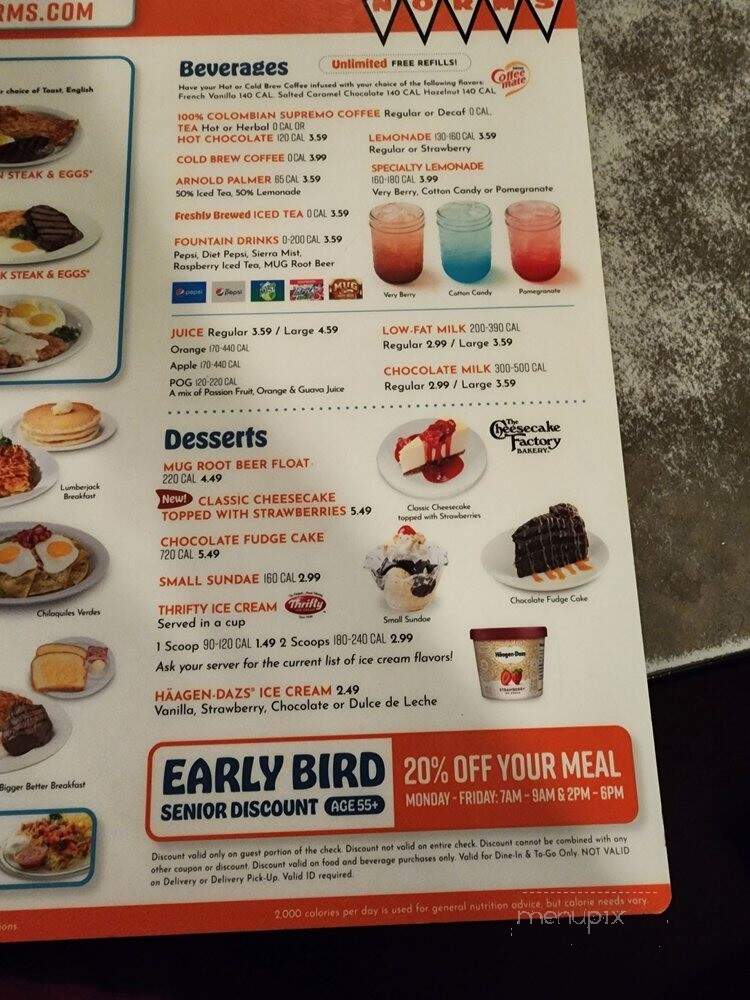 Norm's Restaurant - Bellflower, CA menu_pic