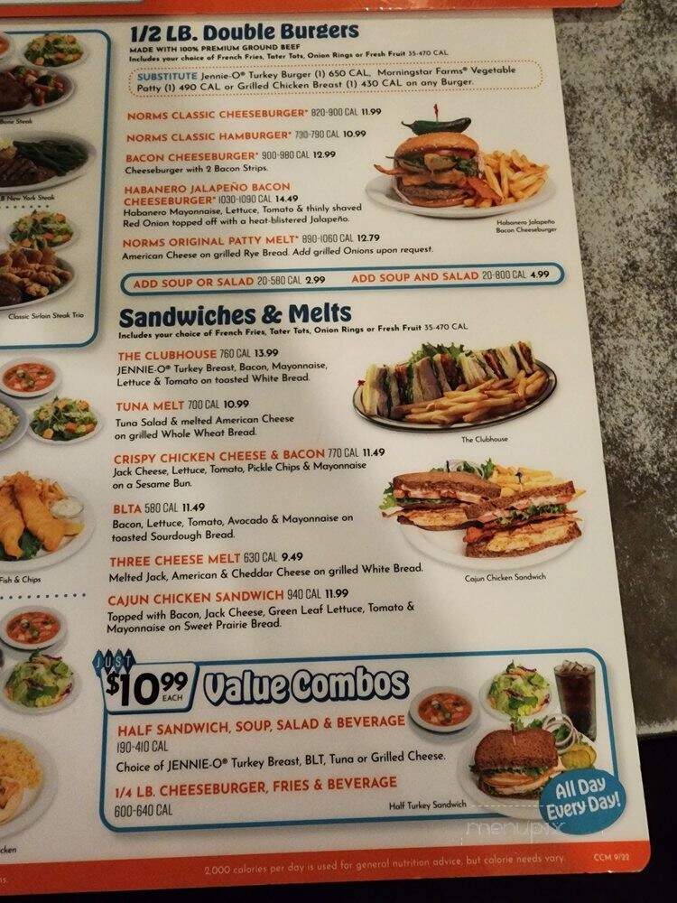 Norm's Restaurant - Bellflower, CA menu_pic