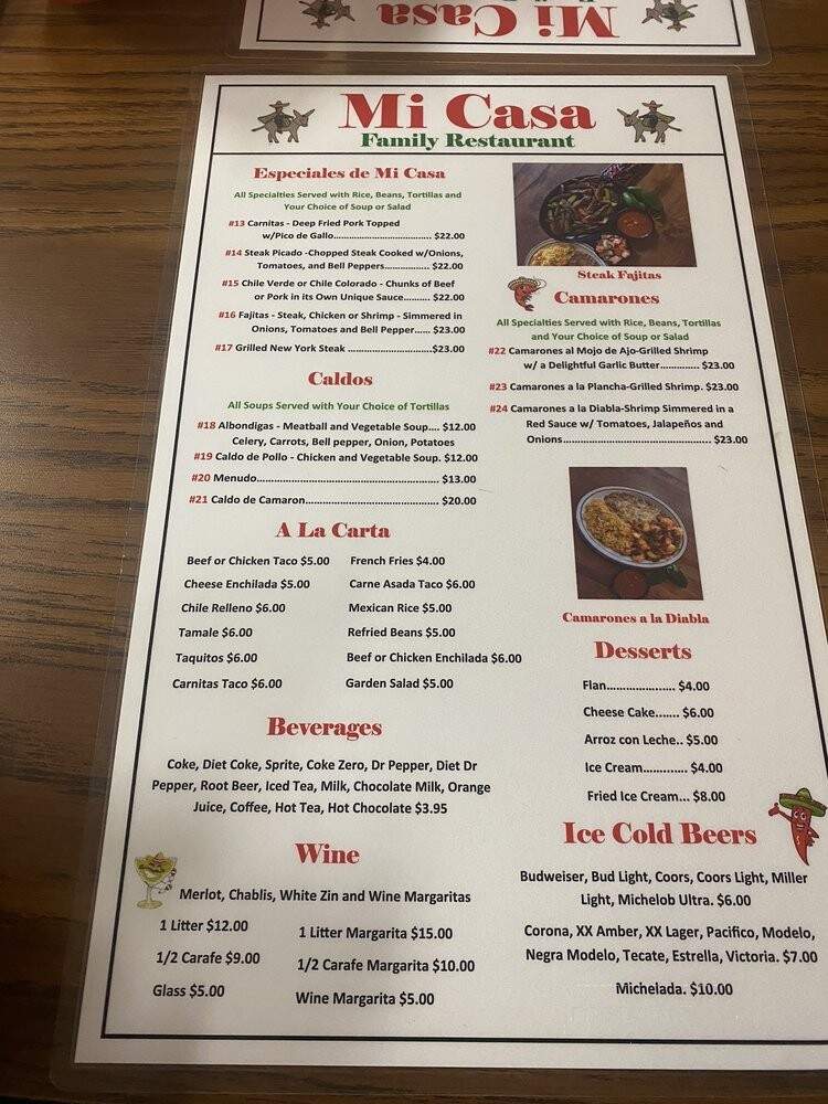 Mi Casa - Lakewood, CA menu_pic