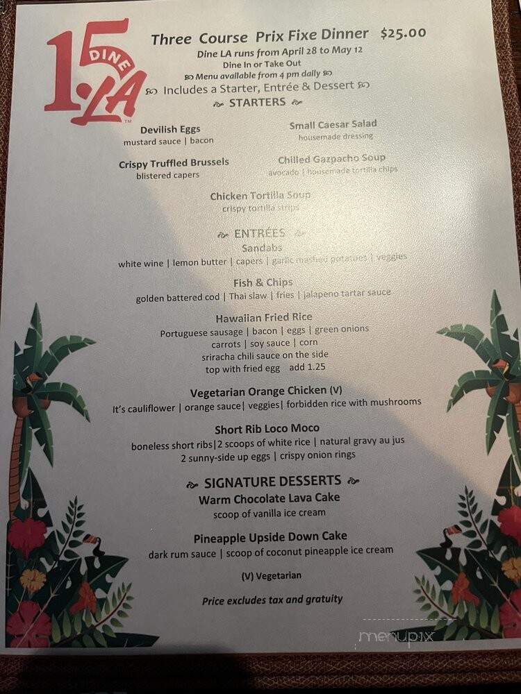 La Pintoresca Restaurant - Pasadena, CA menu_pic