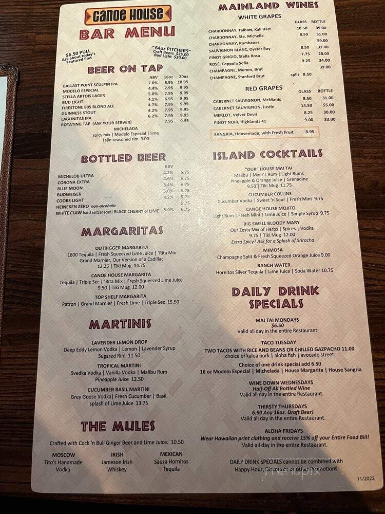 La Pintoresca Restaurant - Pasadena, CA menu_pic