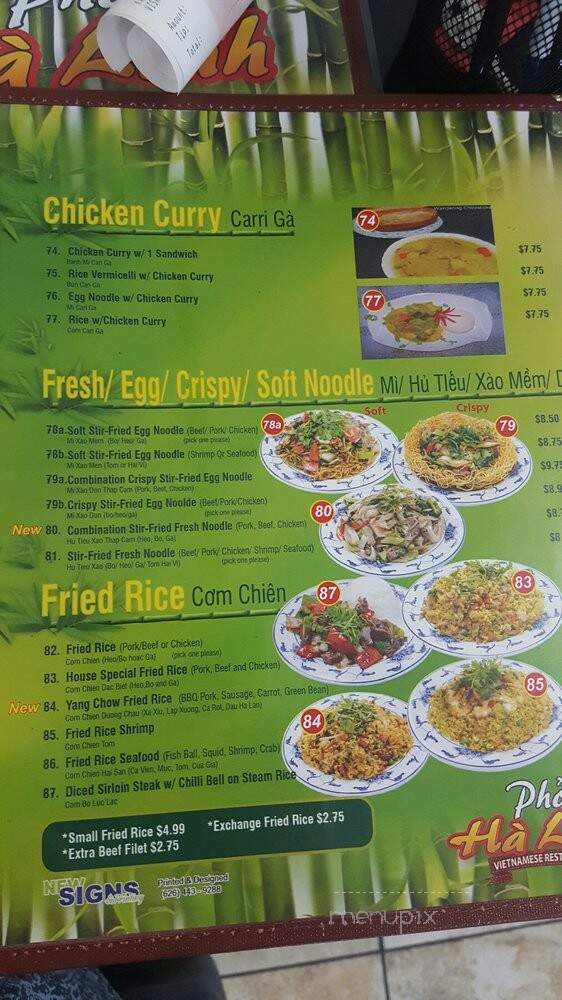 Pho I Luv - West Covina, CA menu_pic