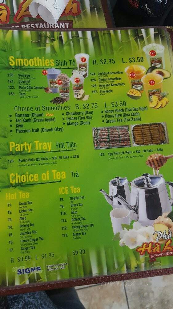 Pho I Luv - West Covina, CA menu_pic