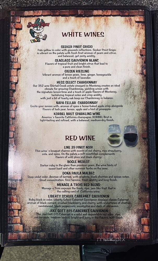 Super Mex - Huntington Beach, CA menu_pic