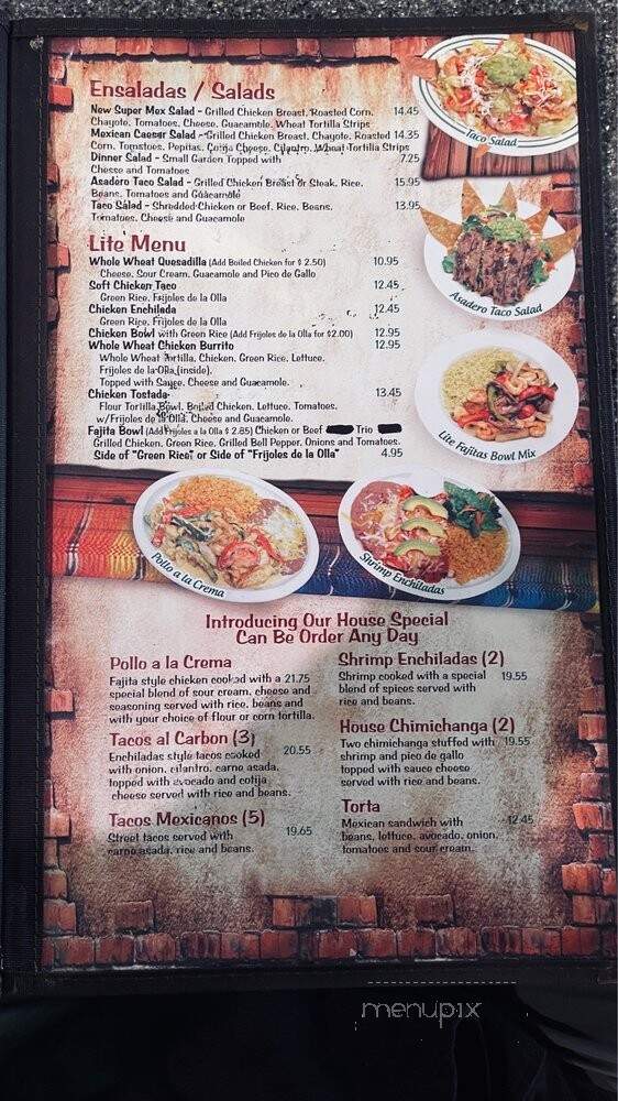 Super Mex - Huntington Beach, CA menu_pic