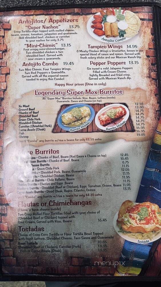 Super Mex - Huntington Beach, CA menu_pic