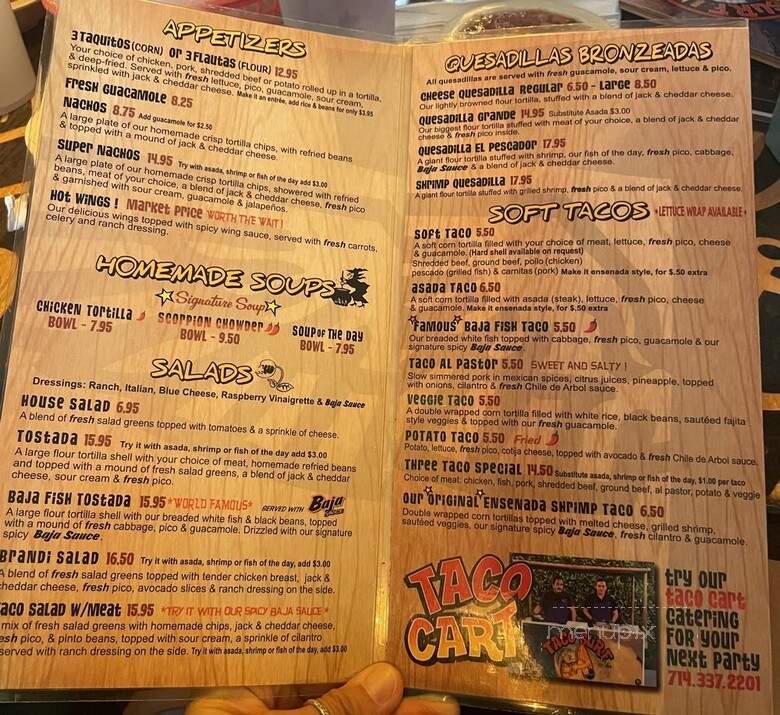 Taco Surf - Seal Beach, CA menu_pic