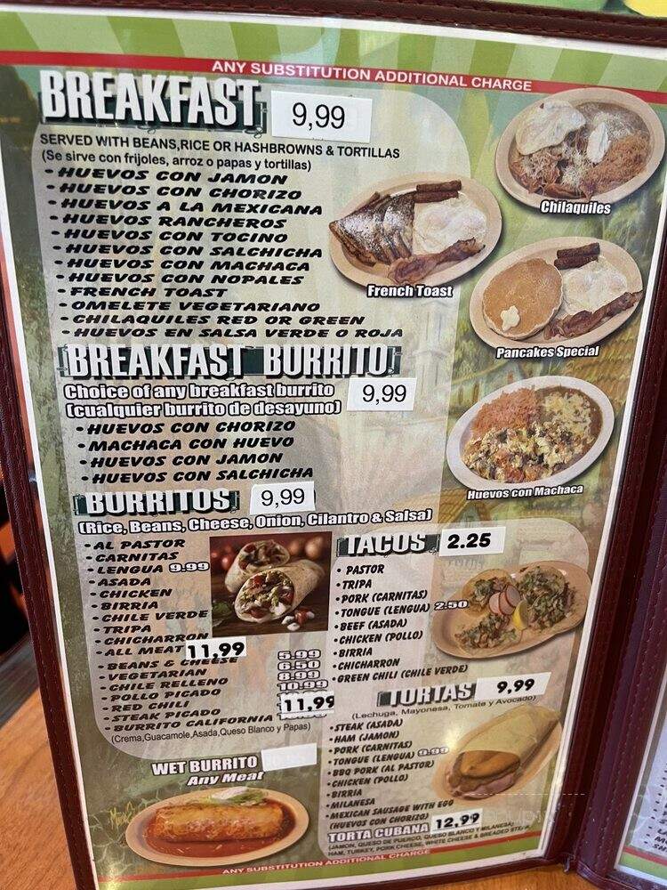 El Pueblo Restaurant - Covina, CA menu_pic