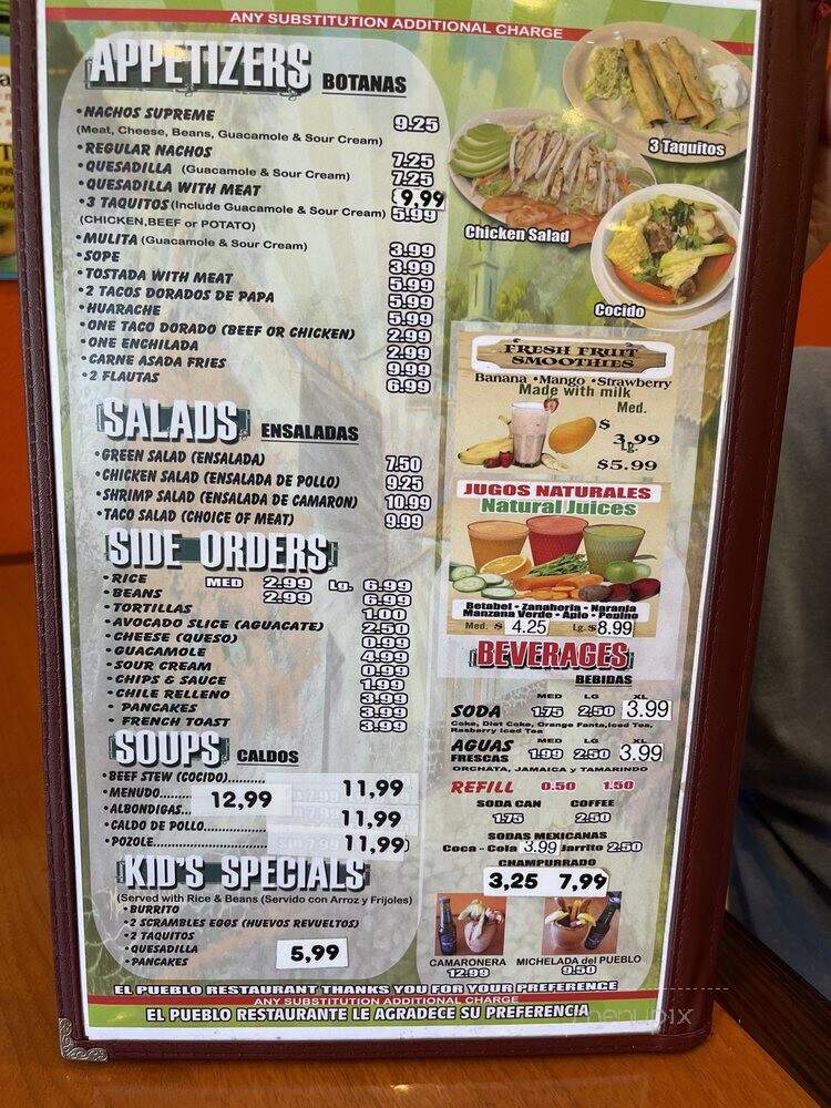 El Pueblo Restaurant - Covina, CA menu_pic