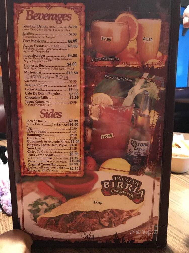 Birrieria Chalio - Whittier, CA menu_pic